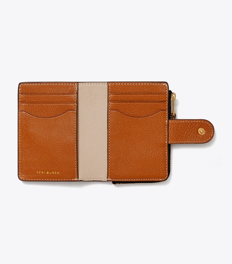 Tory Burch designer 財布 カラーブロック バイフォールド ウォレット in Black Multi オーバーヘッド