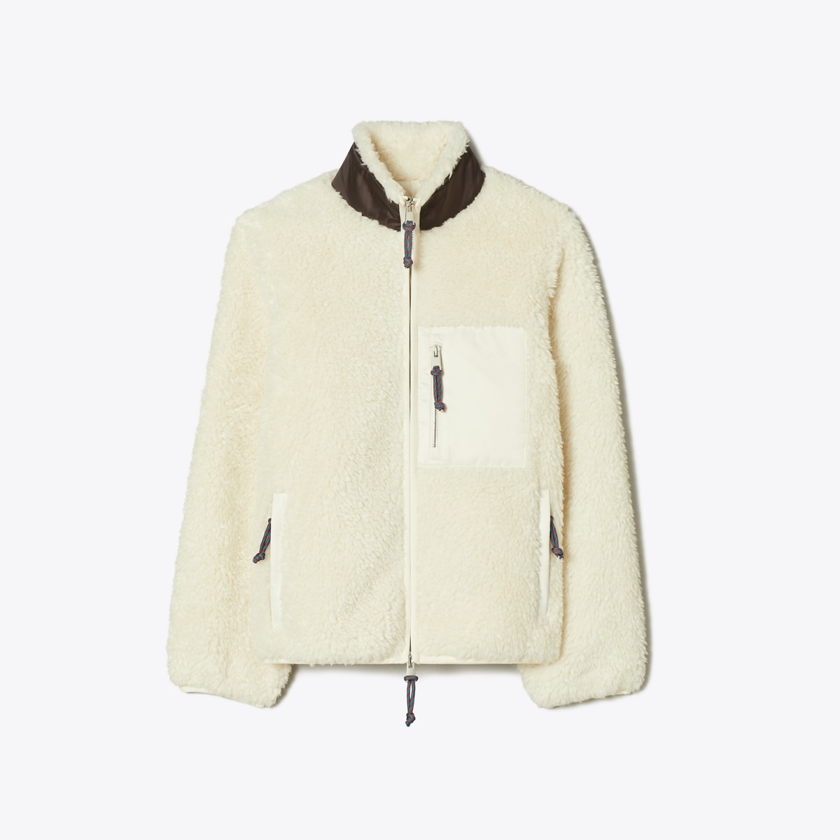 Colorblock Fleece Jacket: Women's Designer Coats | Tory Burch