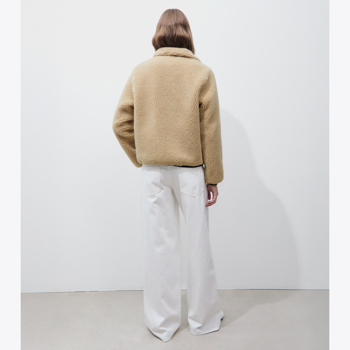 2025SS✨theoryluxe FLOW KANDY JACKET ベージュ Colorblock Fleece Jacket: Women's Designer Coats | Tory Burch