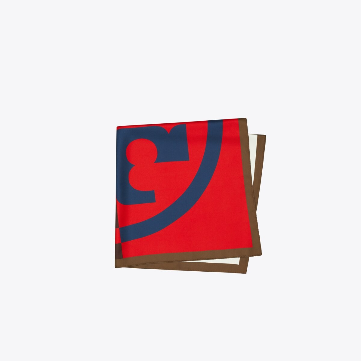 TORY BURCH｜ (WARPED LOGO SILK SQUARED (160515-100)) warped-logo-silk-square-
