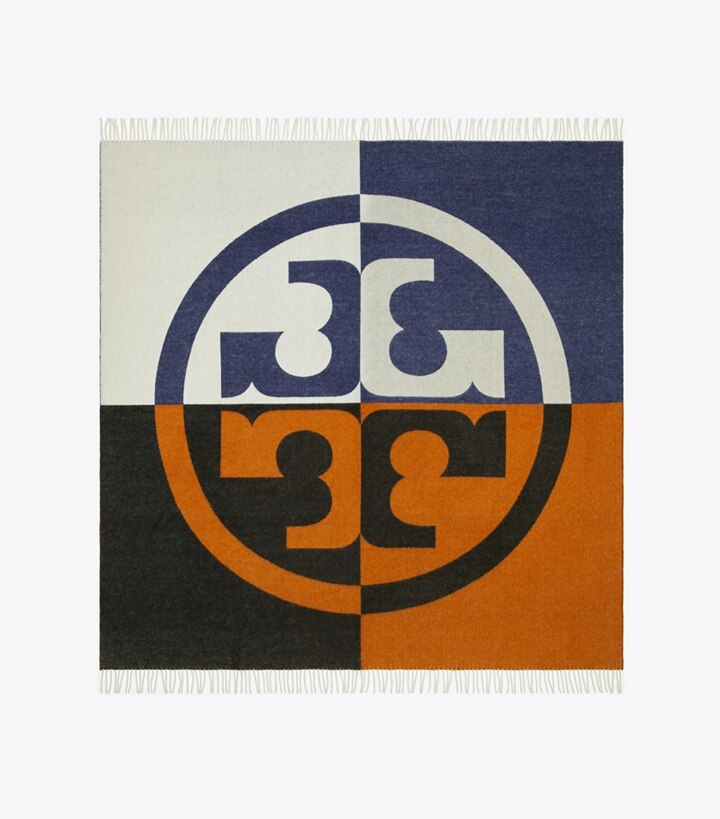 Colorblock Logo Wool Oversized Square: Women's Accessories | Scarves | Tory  Burch EU