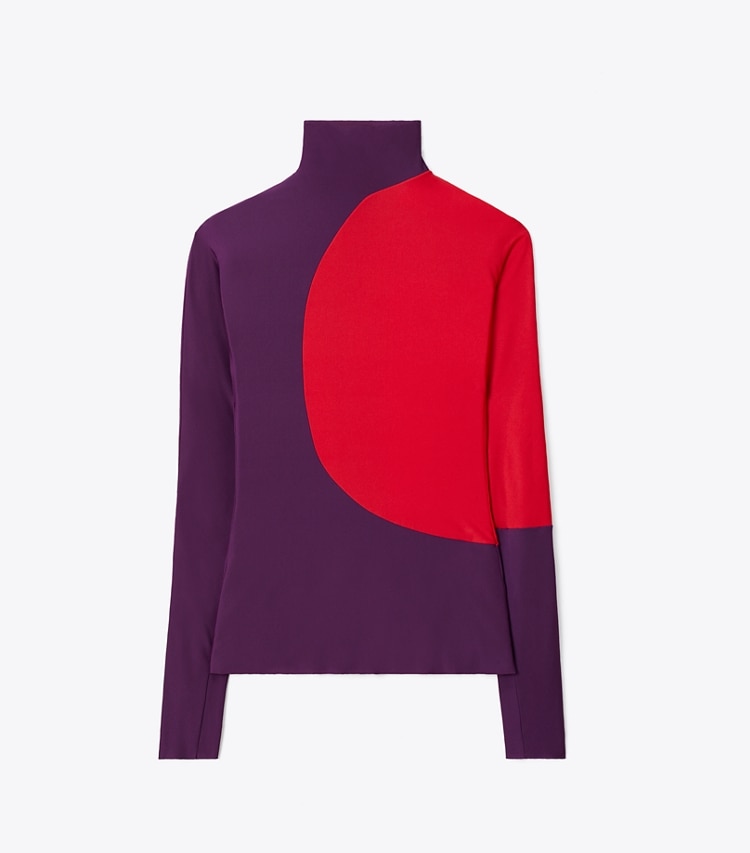 purple and red colorblocking