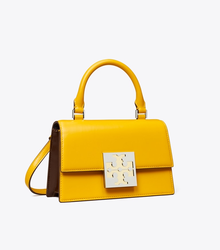 Tory Burch designer crossbody bags Colorblock Mini Bag in Golden Crest angle