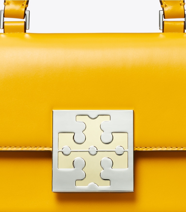 Tory Burch designer crossbody bags Colorblock Mini Bag in Golden Crest angle