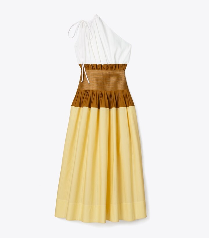 Colorblock One-Shoulder Dress: Women's Designer Dresses | Tory Burch