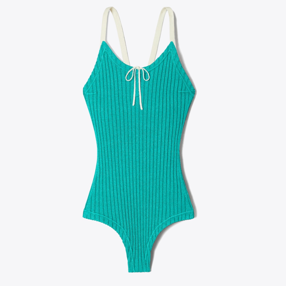 Colorblock Ribbed Bodysuit: Women's Designer Sweaters | Tory Burch