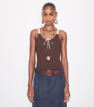 トリーバーチ トップス 今期 2018 Cropped Jacquard Top: Women's Designer Tops | Tory Burch