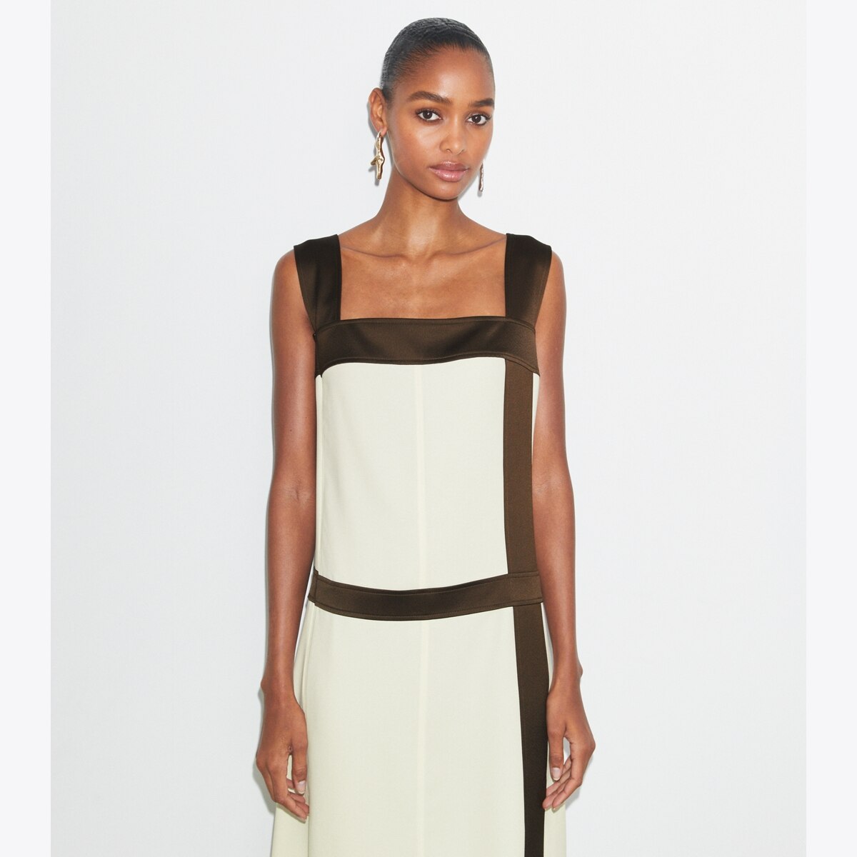 【一部予約販売中】 Satin Colorblock Dress: Burch Tory | Dresses Designer Women's ワンピース