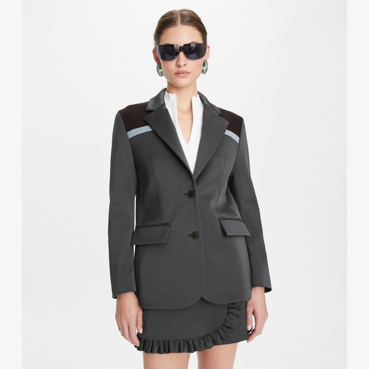 COLORBLOCK STRETCH BLAZER - thumbnail 2