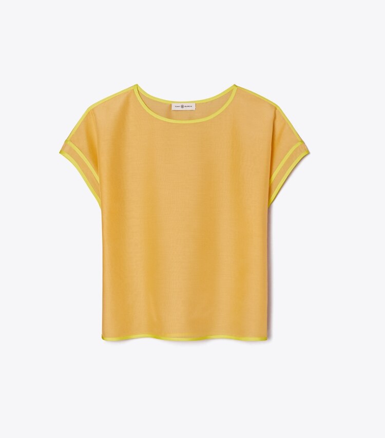 Tory Burch designer coverups Colorblock Top in Sherbert front