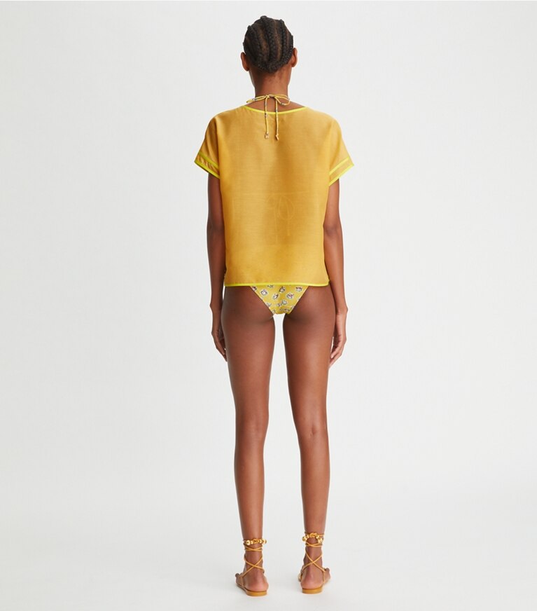 Tory Burch designer coverups Colorblock Top in Sherbert front