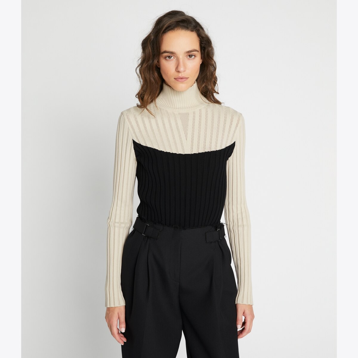 Colorblock Turtleneck Sweater: Women's Clothing | Sweaters