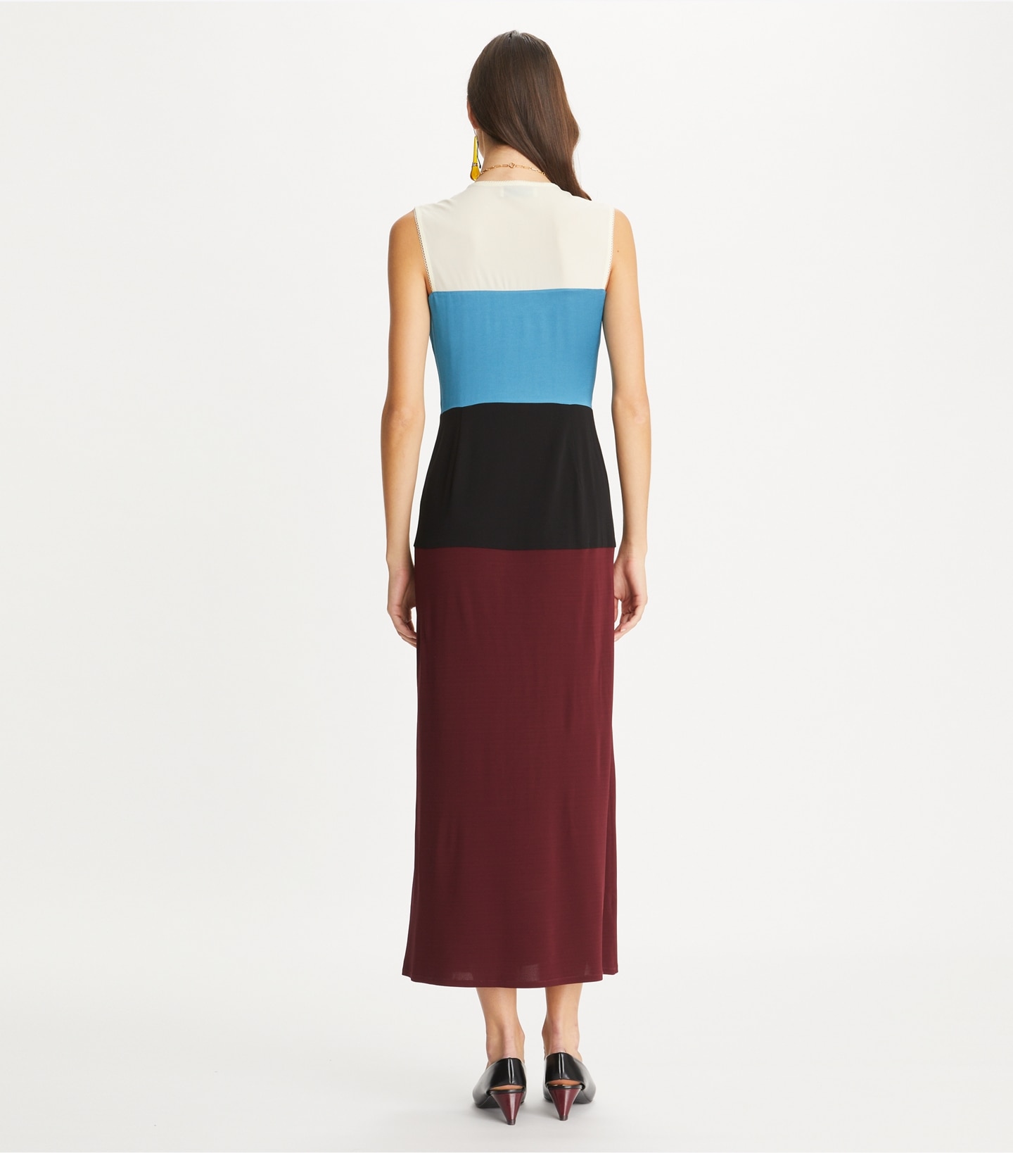 Colorblock Wool Dress