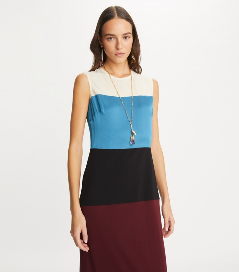 Tory burch color block dress cheap