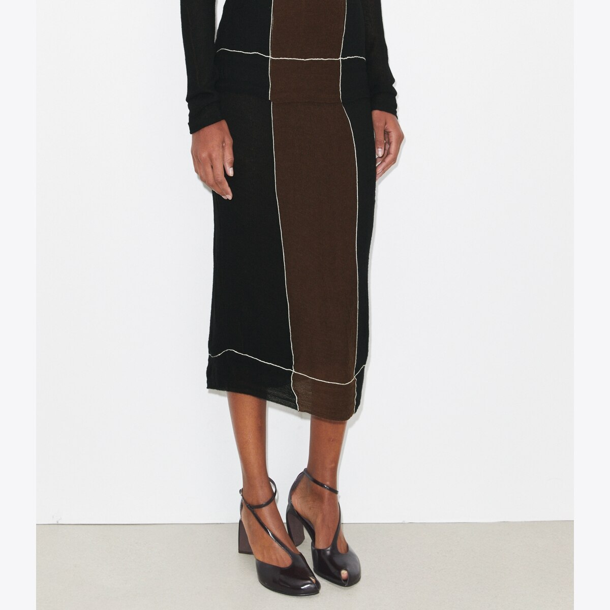 COLORBLOCK WOOL SKIRT - thumbnail 5