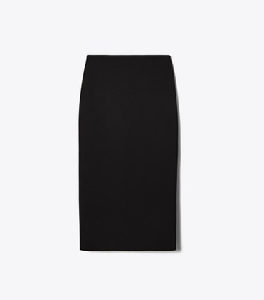 Tory Burch designer bottoms Compression Pencil Skirt in Black front