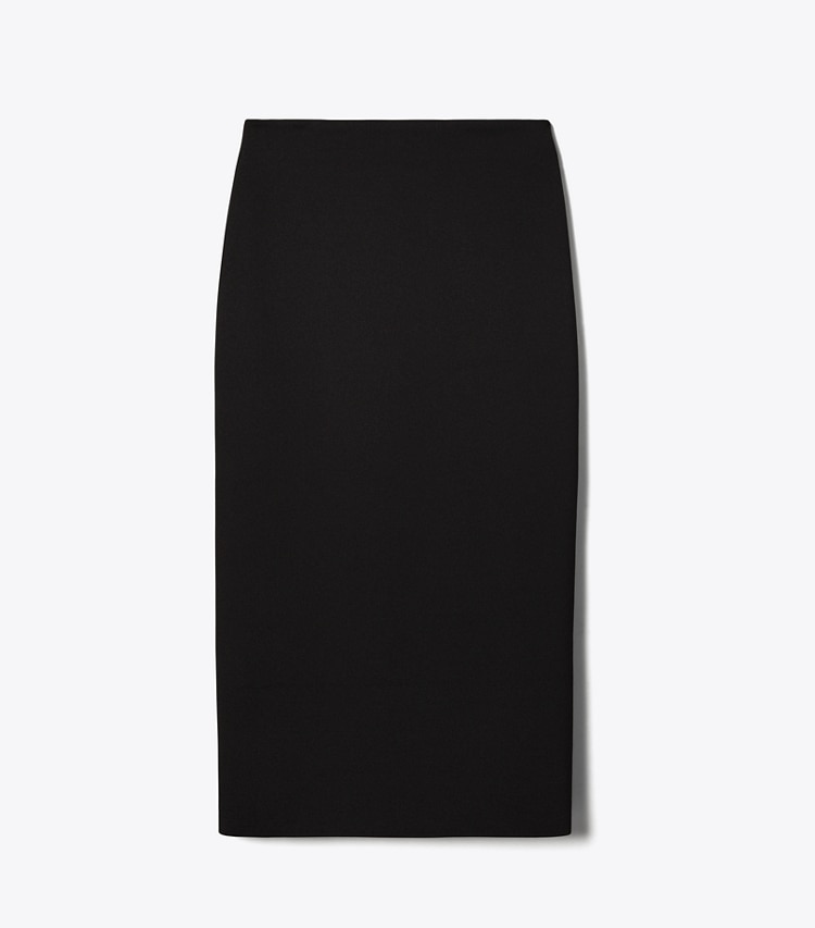 Tory Burch designer bottoms Compression Pencil Skirt in Black front