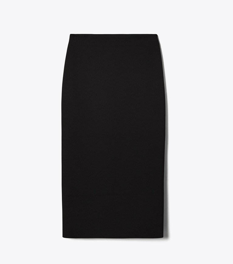 Tory Burch designer bottoms Compression Pencil Skirt in Black front