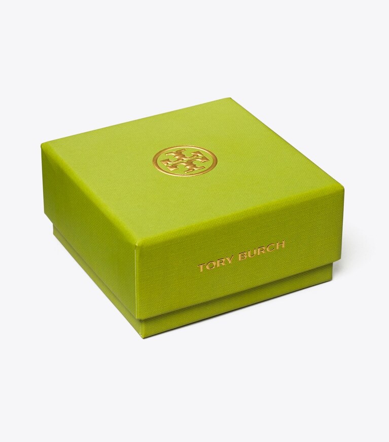 Tory Burch diseñador estuches para joyas Conjunto de collar y pendientes Icon con pavé en Tory Gold / Crystal adicional