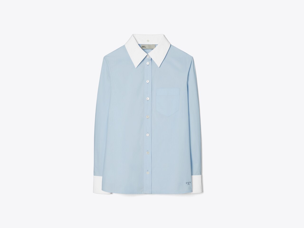 Light Blue Cotton Poplin Collar Extender for Shirt Blouse Collared Top  Business Dress Neck Size Tie Cuff Smart Button Extension Expand Widen 