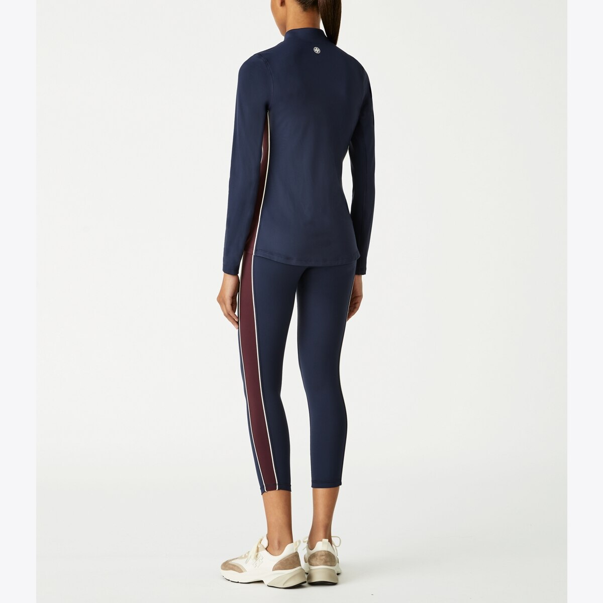 【TORY SPORT】CROPPED HALF-ZIP LONG-SLEEVE TOP Cropped Half-Zip Long-Sleeve Top: Women's Designer Tops