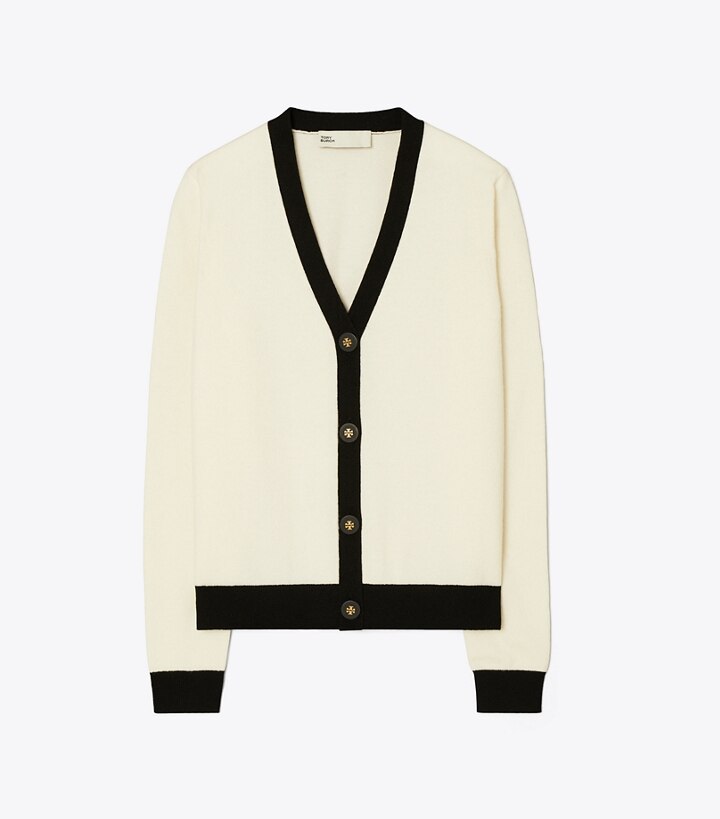 Descubrir 31+ imagen tory burch contrast trim cardigan