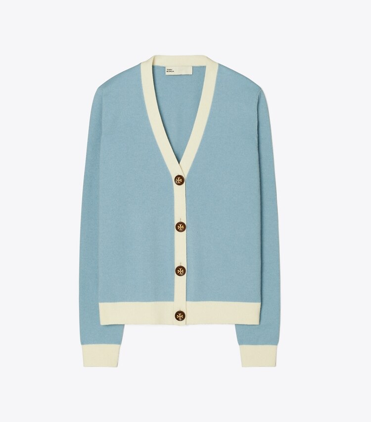 Contrast Trim Cardigan: Women's Designer Sweaters | Tory Burch