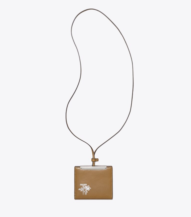 Tory Burch diseñador carteras Cordón en WREN BROWN detalle