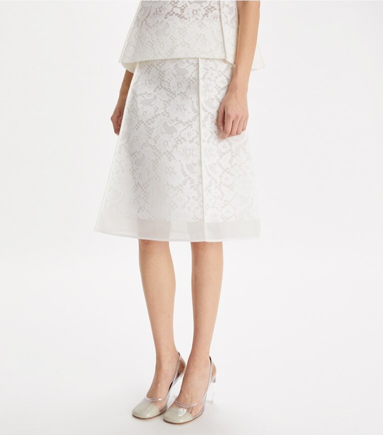 Tory Burch designer ボトムス コードレース スカート in White front