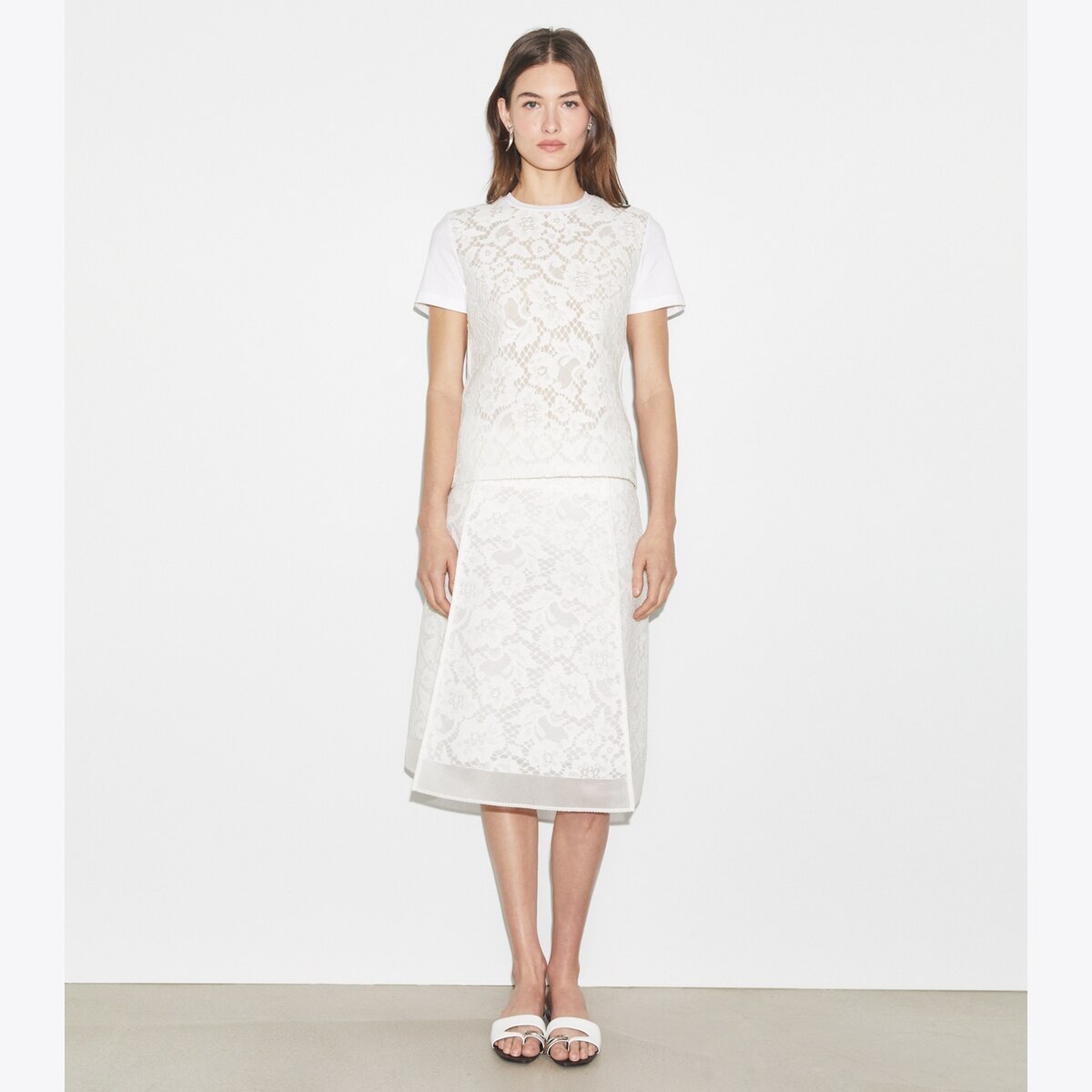 Corded Lace Skirt: Women's Designer Bottoms | Tory Burch