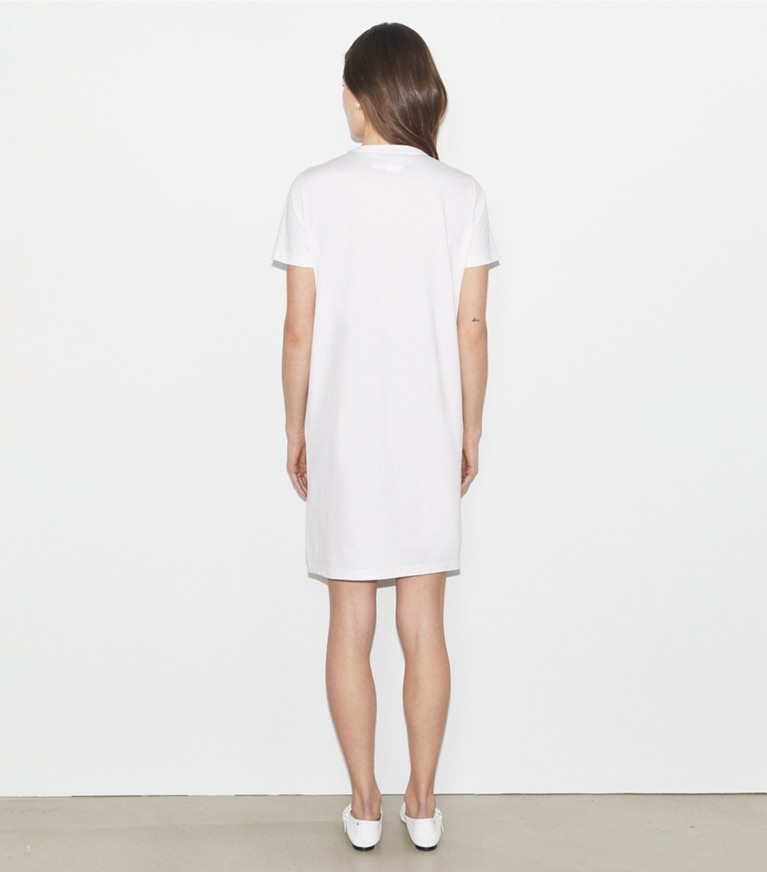 Tory Burch designer dresses Corded Lace T-Shirt Dress in White front