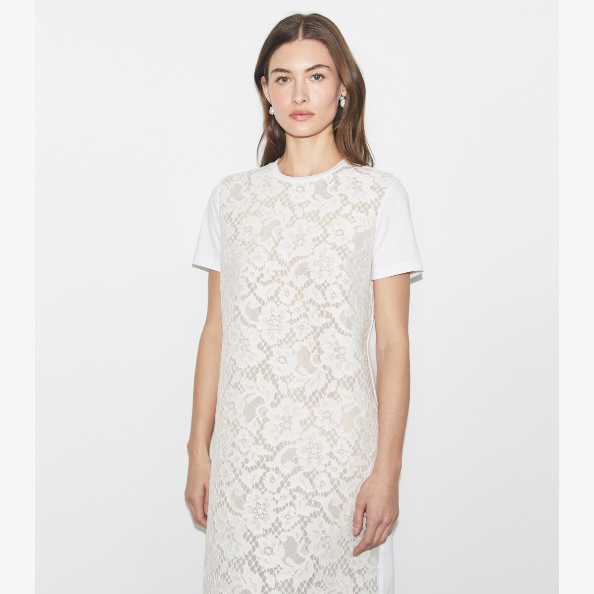 Corded Lace T-Shirt Dress: Women's Designer Dresses | Tory Burch