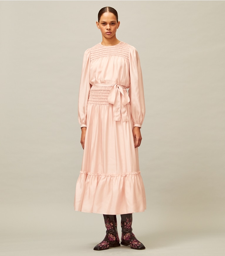 Tory Burch designer bottoms Corded Skirt in Iced Pink front