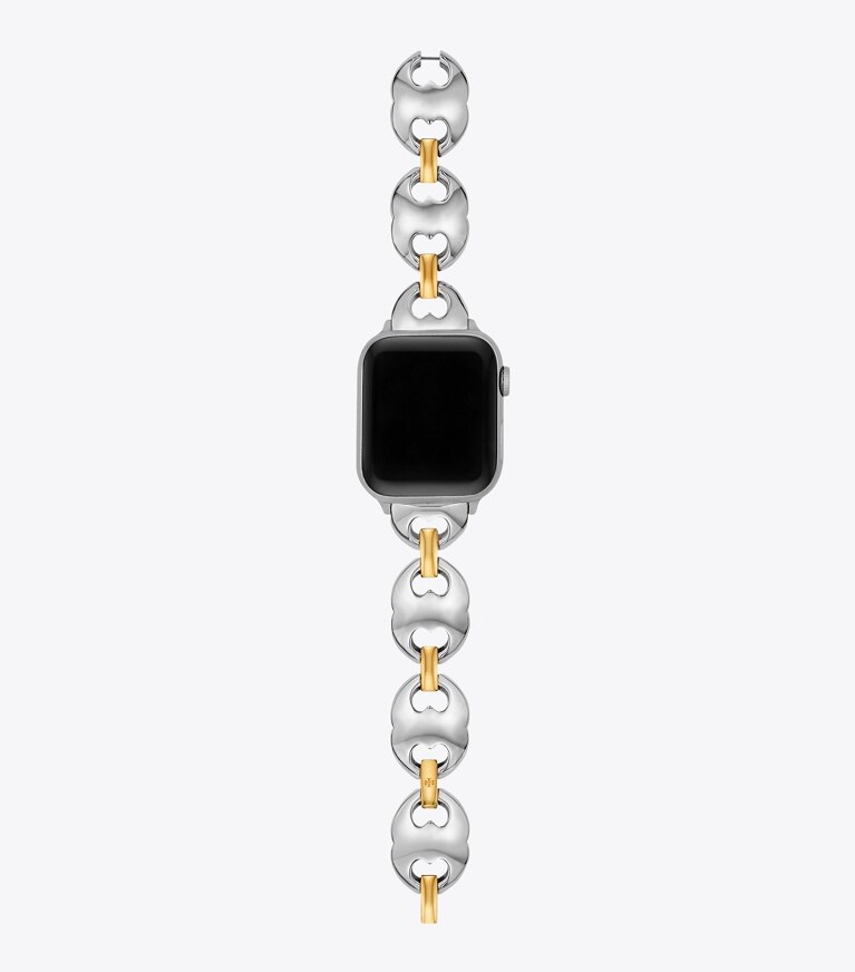 Tory Burch diseñador relojes inteligentes Correa con eslabones doble T para Apple Watch® en TWO-TONE frente