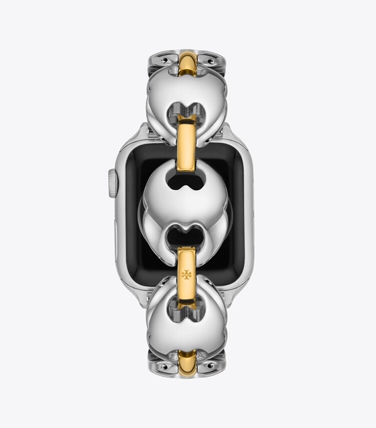 Tory Burch diseñador relojes inteligentes Correa con eslabones doble T para Apple Watch® en TWO-TONE reversible plegable