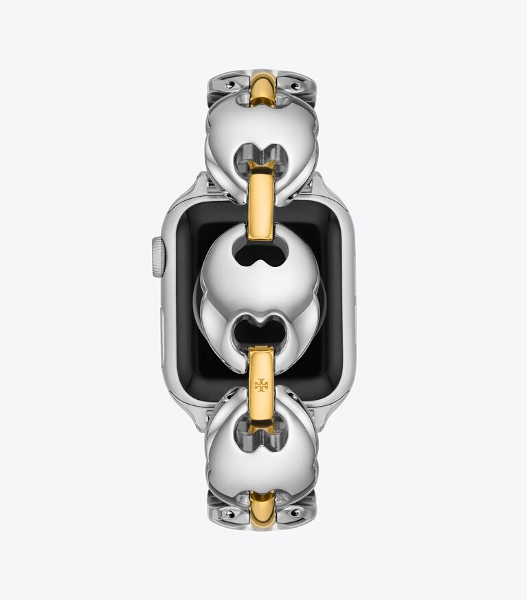 Tory Burch diseñador relojes inteligentes Correa con eslabones doble T para Apple Watch® en TWO-TONE reversible plegable