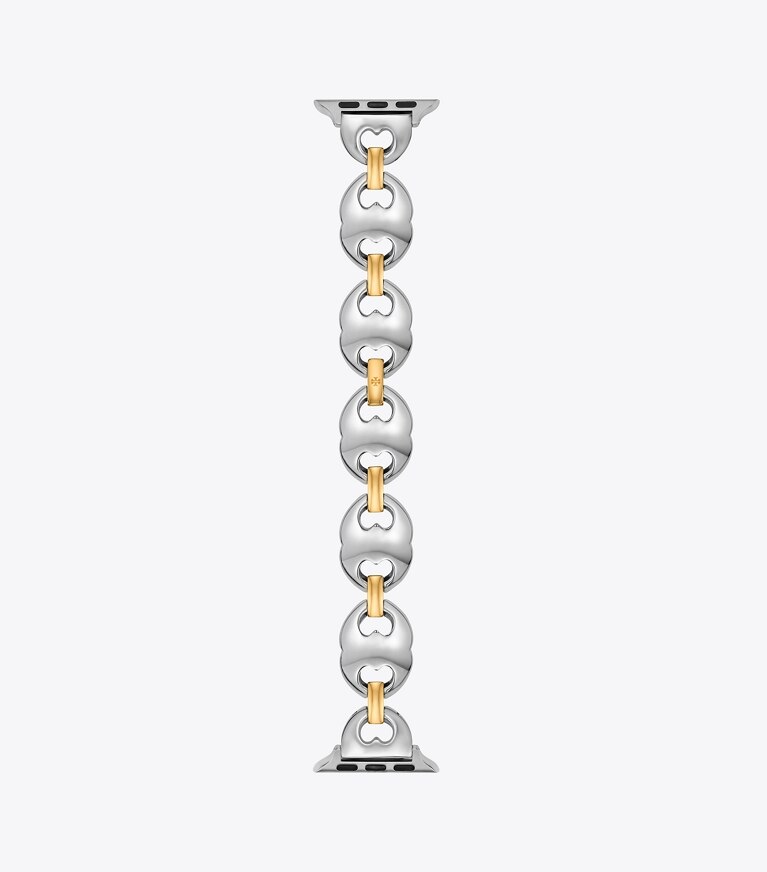 Tory Burch diseñador relojes inteligentes Correa con eslabones doble T para Apple Watch® en TWO-TONE lateral