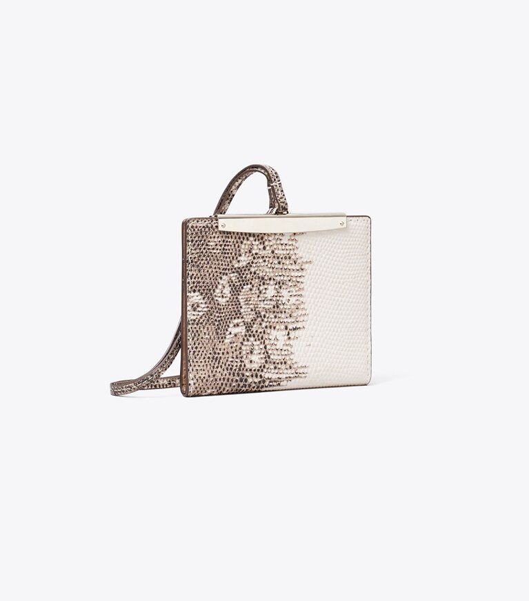 Tory Burch diseñador carteras Correa con piel grabada en relieve de lagarto en Multi ángulo