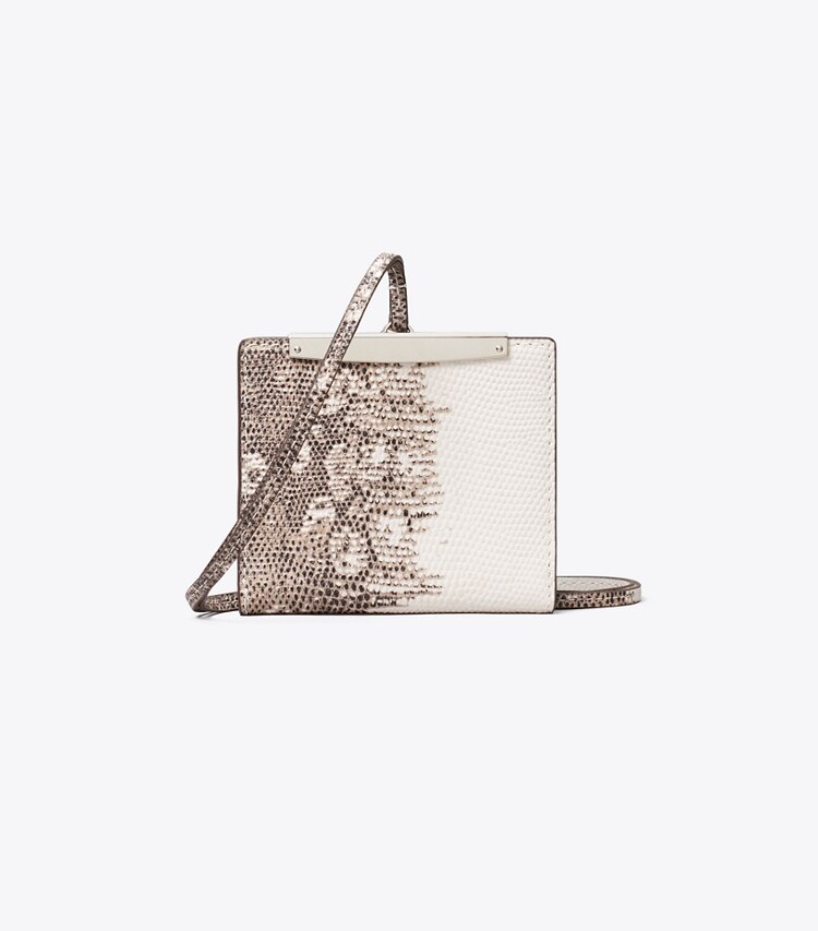 Tory Burch diseñador carteras Correa con piel grabada en relieve de lagarto en Multi frente