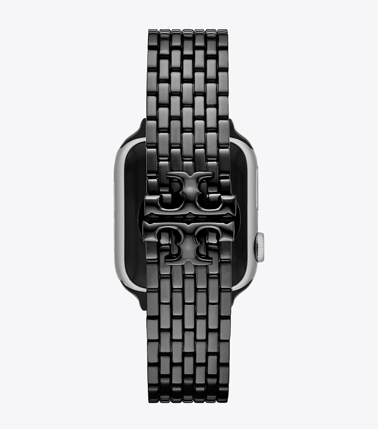 Tory Burch diseñador relojes inteligentes Correa Eleanor para Apple Watch® en BLACK parte trasera
