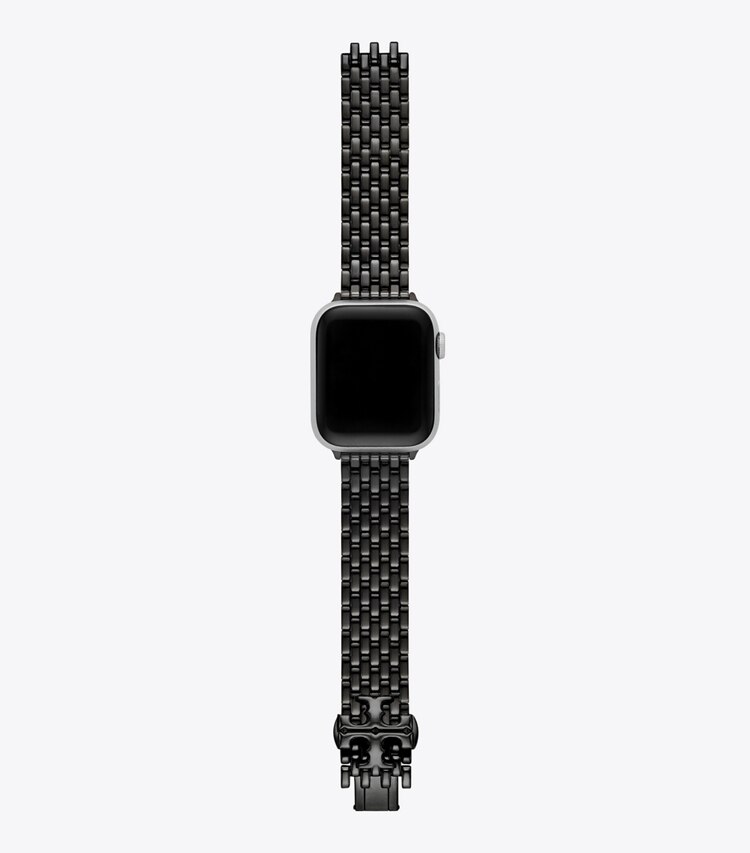 Tory Burch diseñador relojes inteligentes Correa Eleanor para Apple Watch® en BLACK frontal