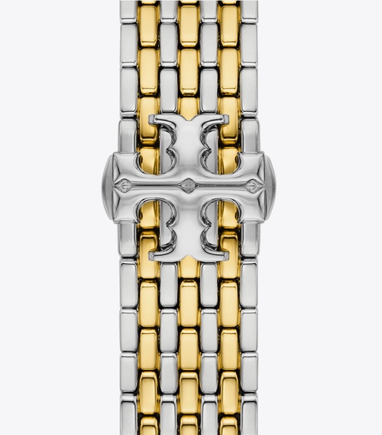 Tory Burch diseñador relojes inteligentes Correa Eleanor para Apple Watch® en TWO-TONE reversible plegable