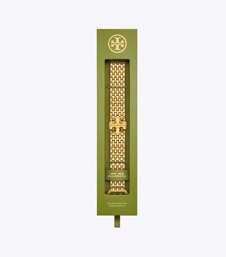 Tory Burch diseñador relojes inteligentes Correa Eleanor para Apple Watch® en GOLD caja de relojes