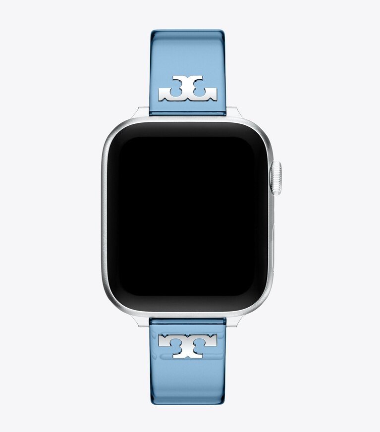 Tory Burch diseñador relojes inteligentes Correa Jelly con una sola T para Apple Watch® en LIGHT BLUE vista superior