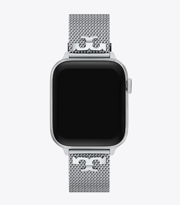 Tory Burch diseñador relojes inteligentes Correa Kira para Apple Watch® en SILVER vista superior