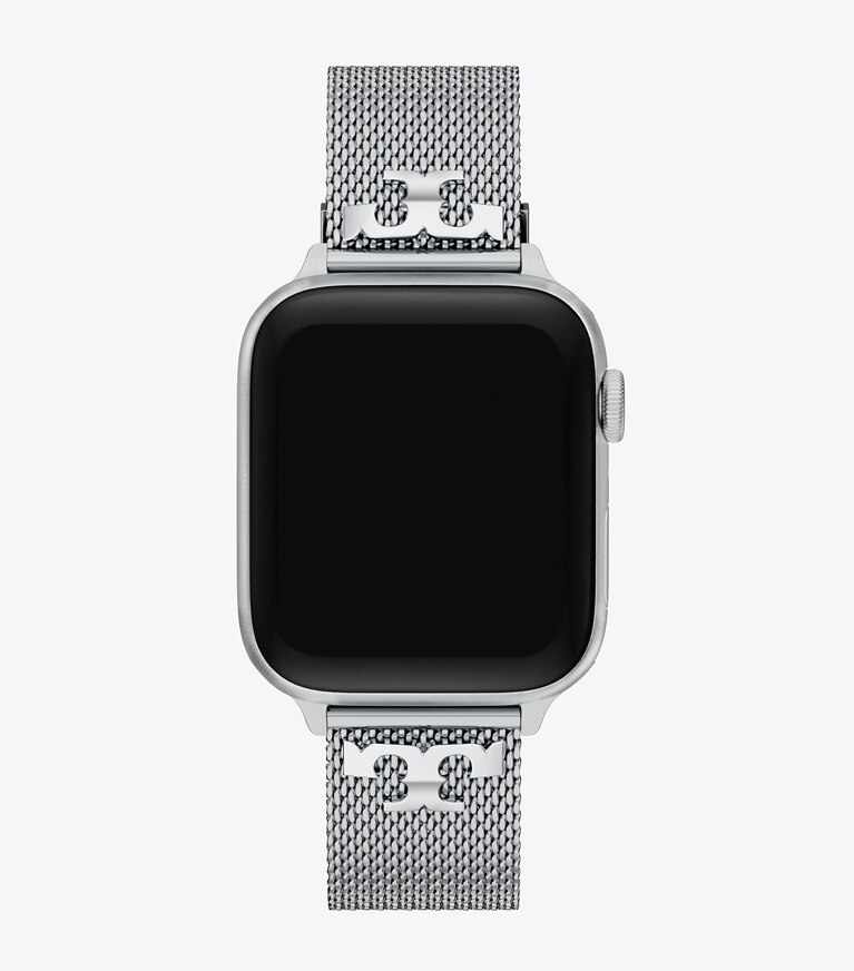 Tory Burch diseñador relojes inteligentes Correa Kira para Apple Watch® en SILVER vista superior