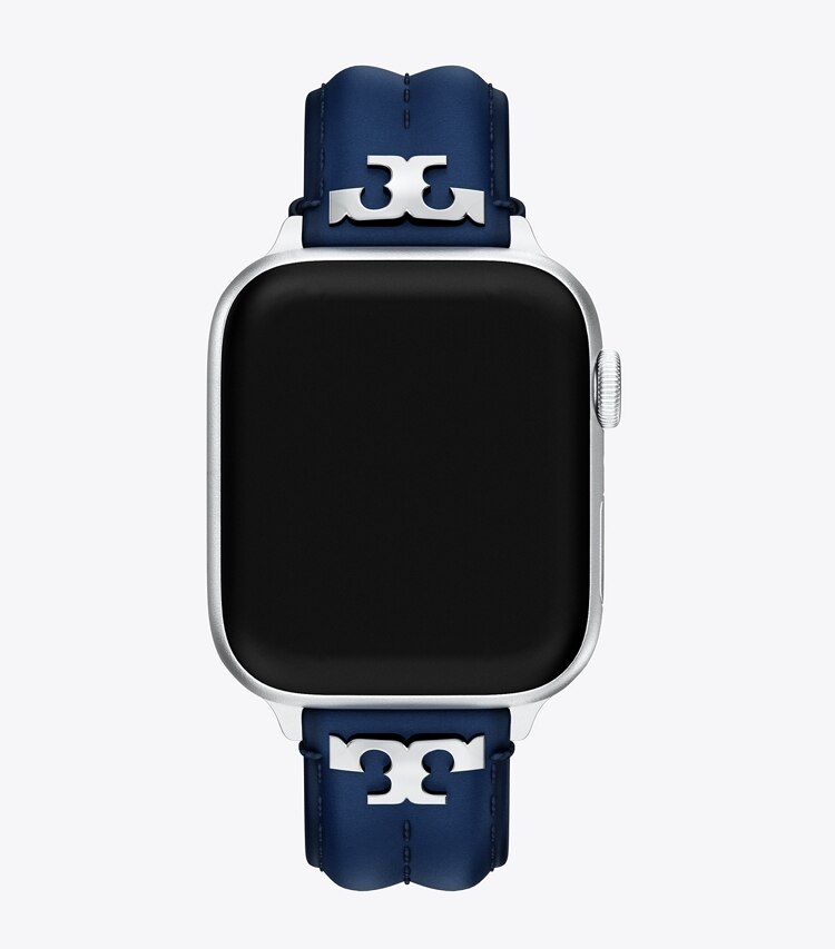 Tory Burch diseñador relojes inteligentes Correa Kira para Apple Watch® en Navy vista superior
