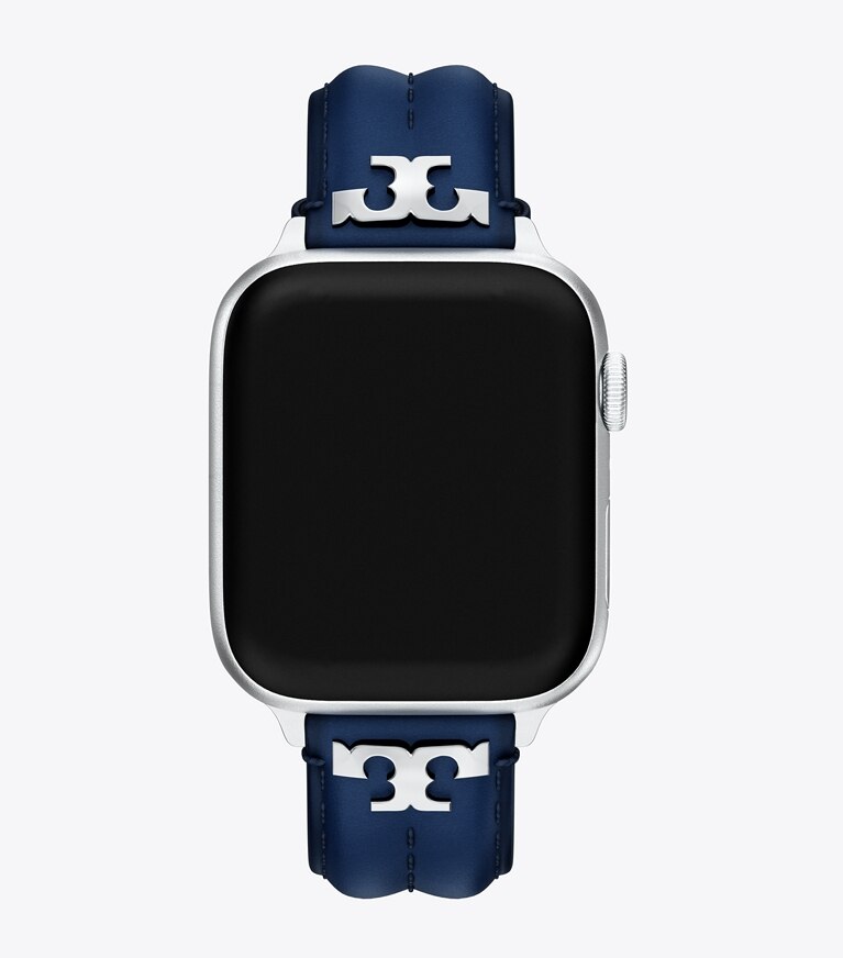 Tory Burch diseñador relojes inteligentes Correa Kira para Apple Watch® en Navy vista superior