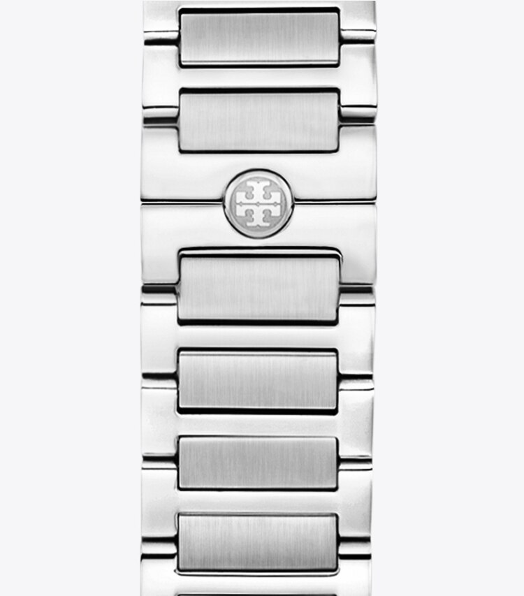 Tory Burch diseñador relojes inteligentes Correa Kira para Apple Watch® en SILVER reversible plegable