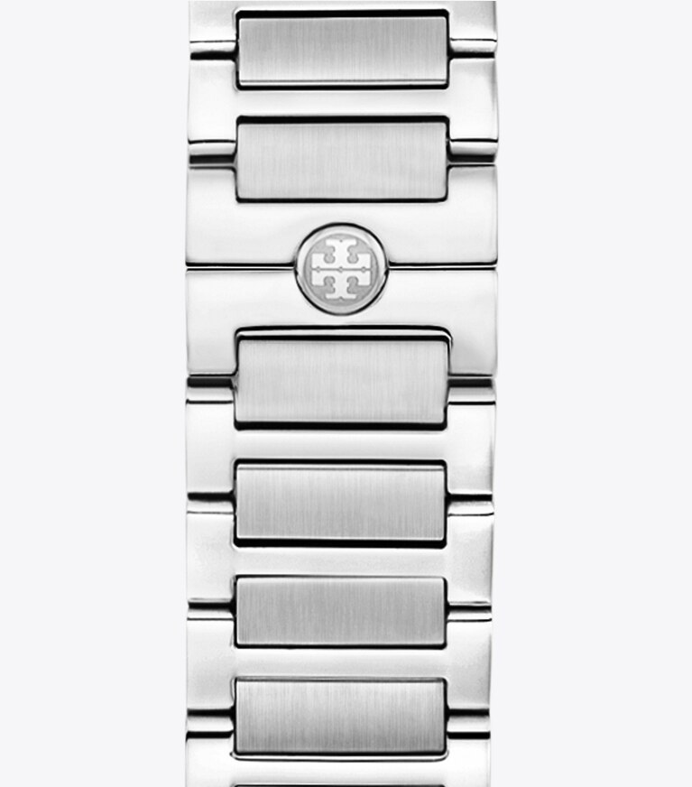 Tory Burch diseñador relojes inteligentes Correa Kira para Apple Watch® en SILVER reversible plegable